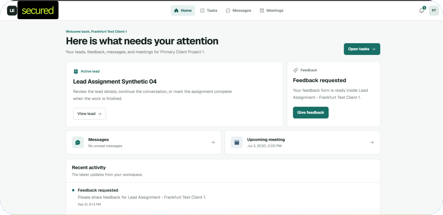 CLIENT & ADMIN PORTAL project screenshot